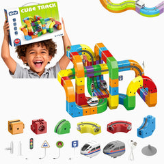 YELEONGY Trackfusion monorail train climbing uphill with secure magnets.