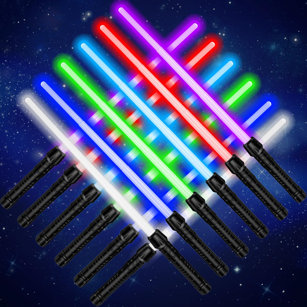 Yellora light sabers 12-pack extendable glow for kid-friendly battles