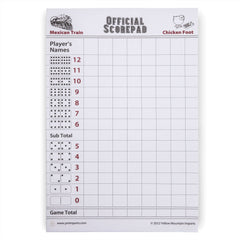 Yellow Mountain Imports 3-Pack Mexican Train Scorepad cover aids organized gameplay
