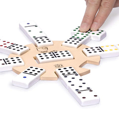 Yellow Mountain Imports Chicken Foot Double 9 domino tiles with painted pips.