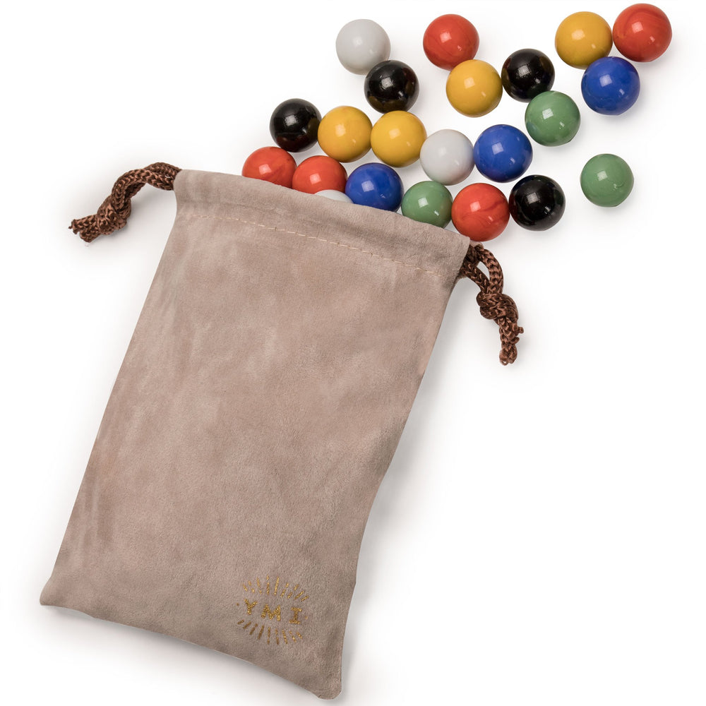 Yellow Mountain Imports color-variety 16mm marbles, perfect for creative games and mixed-color play.