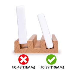 Yellow Mountain Imports domino racks assembled in use on a game table