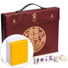 Yellow Mountain Imports Rouge Prestige tiles laid out for traditional Chinese mahjong play with durable surfaces