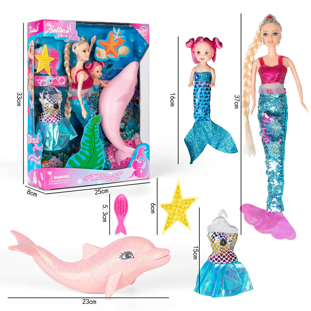 Yellow River Princess Mermaid Playset imaginary-storytelling scene supports bedtime and classroom imagination.