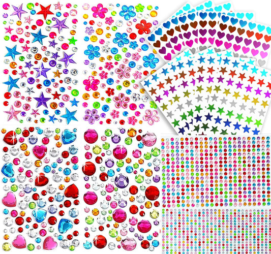 yeoeigm gem stickers 3D diamonds for crafts and dazzling decorations