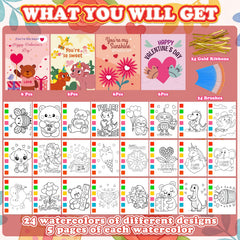 Yeolepor valentines cards with 24 designs, ideal for classroom exchanges