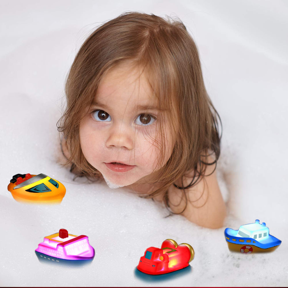 Yeonha Toys light-up bath boat floating on water for engaging play