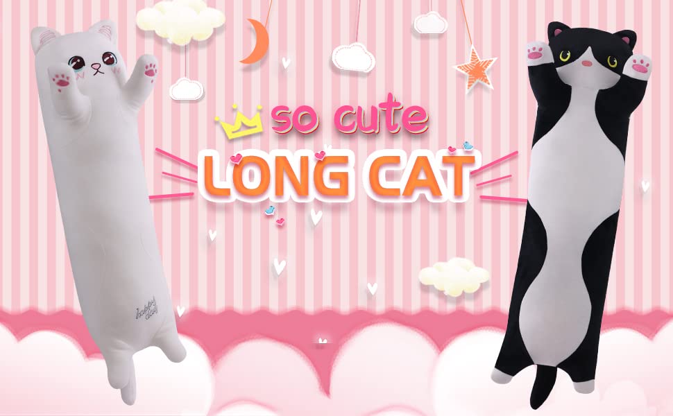 Yeqivo cat plush pillow makes kids feel secure at bedtime