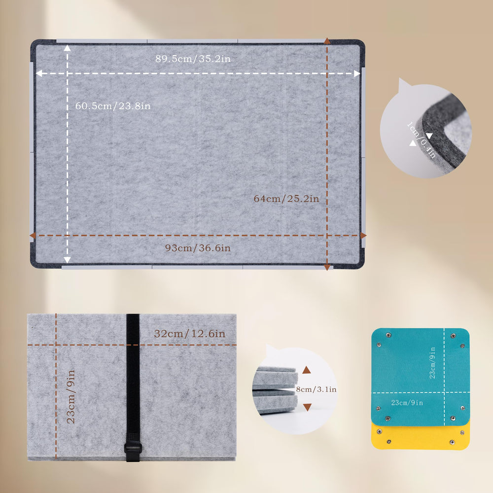 Yesday premium anti-slip surface minimizes slips during puzzle work.
