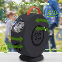 Yevohadt bubble machine offers 360 degree wrap to cover larger outdoor spaces