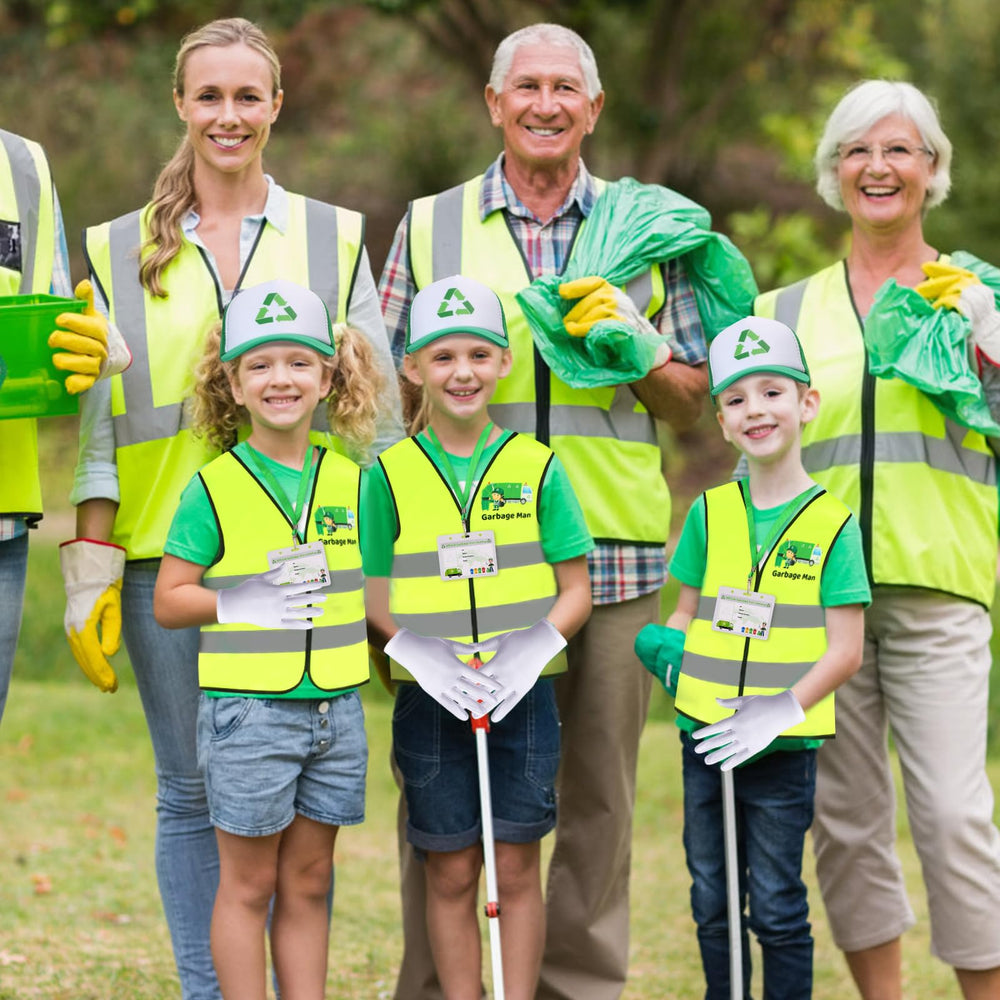 Yewong neon safety vest with reflective strips improves visibility during pretend play