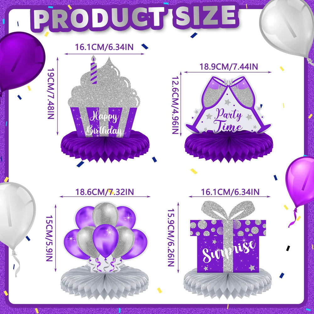 Yexiya purple and silver gift-box design centerpiece brightens festive tables