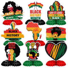 Yexiya black history month honeycomb centerpiece on table for vibrant party decor