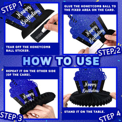 Yexiya 8-piece centerpiece set enhances photos with blue and black accents