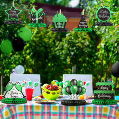 Yexiya black-green honeycomb centerpieces brighten any party