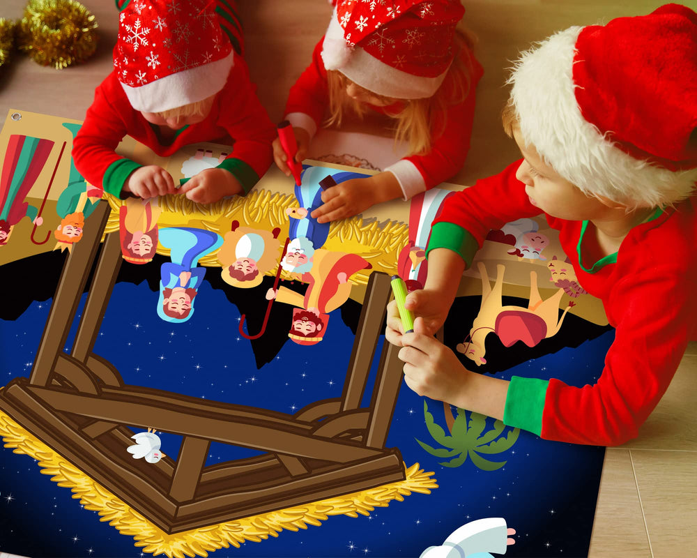 Yexiya nativity crafts for kids: durable, reusable holiday learning activity