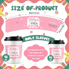 Yexiya snowflake-patterned cup sleeve adds festive vibe for hot drinks