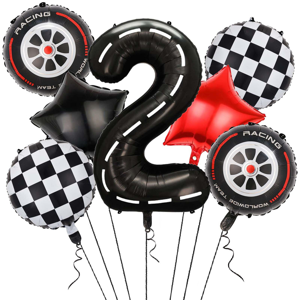 Yexnum 40-inch racetrack number 2 balloon adds bold focal point to party decor