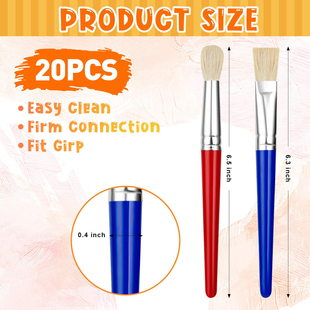 YGAOHF kids flat brush ideal for broad strokes in acrylic.