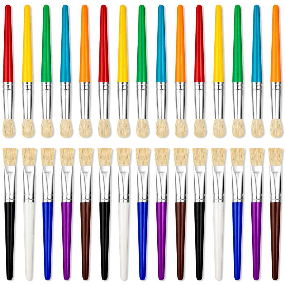 YGAOHF round-tip kids paint brushes for easy grip and precise strokes.