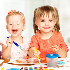 YGAOHF washable acrylic-friendly brushes for kids' art projects.
