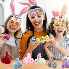 YGbridge Easter bunny in bright colors for party favors and festive table decor