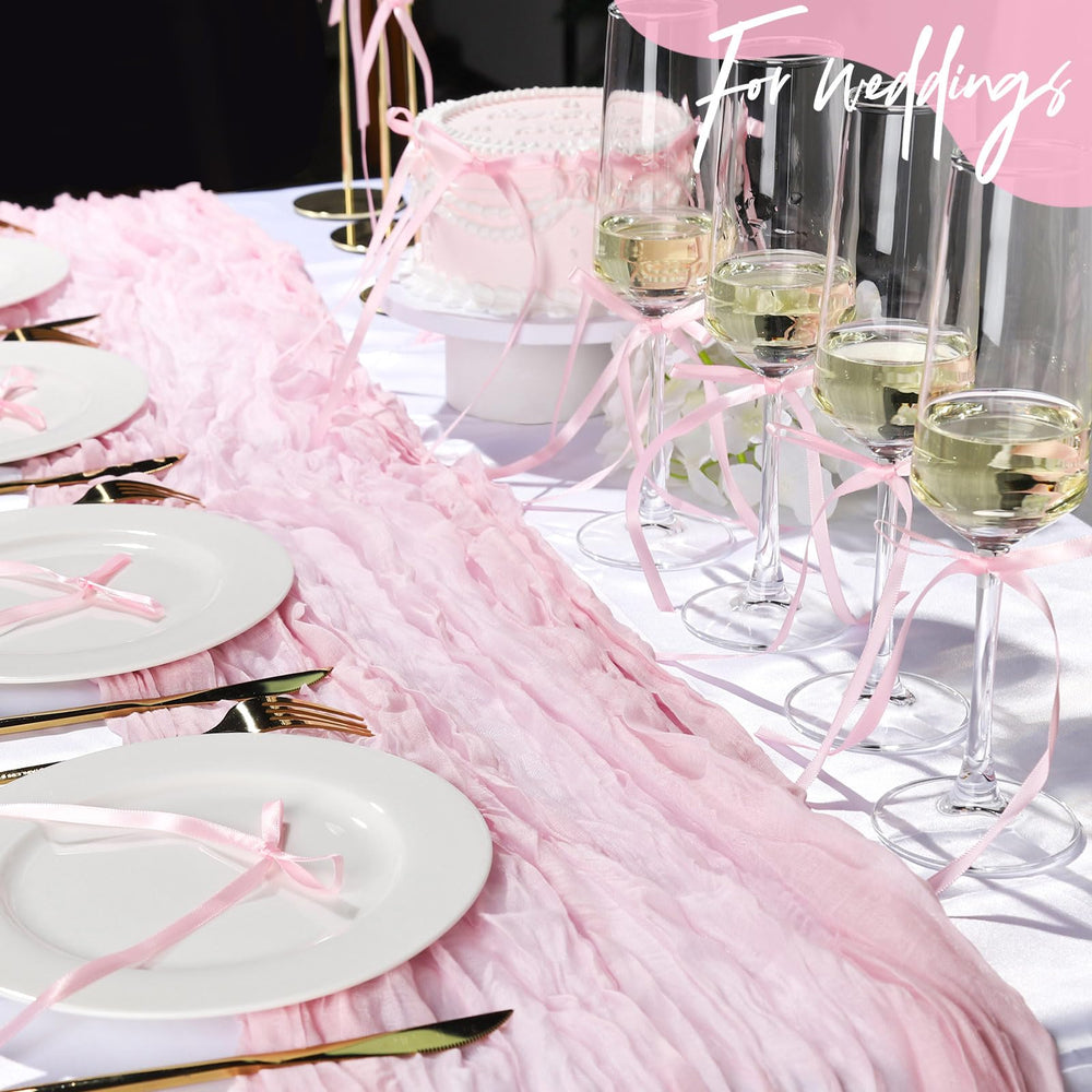 YGDZ pre-tied pink bow topper speeds up cake decorating