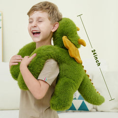 YGZE 24-inch plush dinosaur is easy to hug and carry between rooms or on car rides.