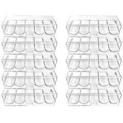 YH Poker chip holder tray in clear acrylic with cover protects chips and keeps them visible