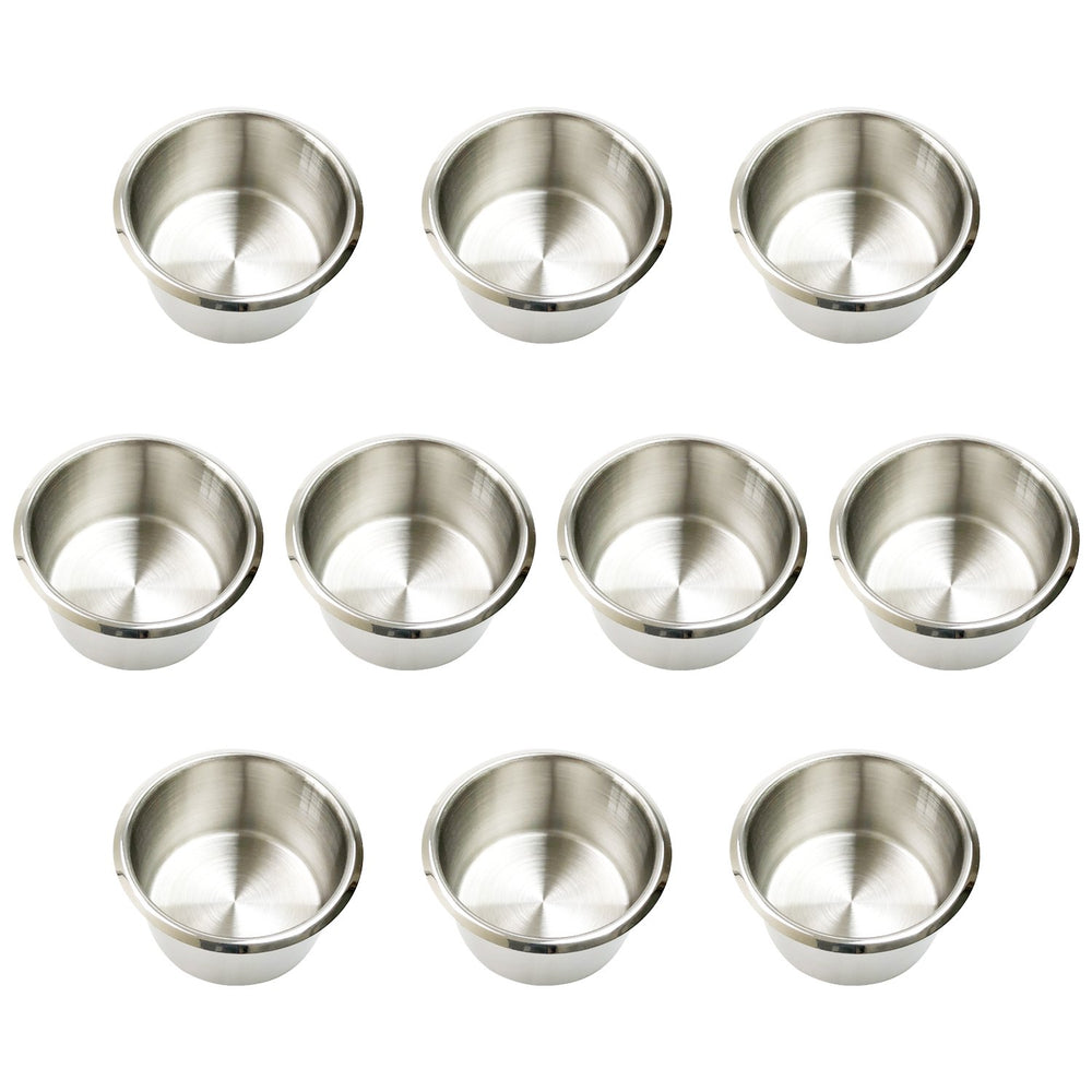 YH Poker cup holder insert with 10 stainless steel drop-in holders keeps drinks secure during play.