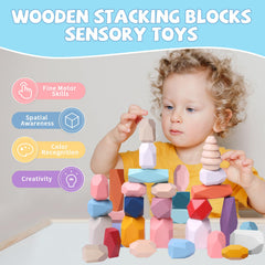 YHHYTOY toddler sensory blocks in varied sizes for exploration and play.