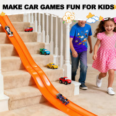 YHJZ dual-lane race track lets siblings race head-to-head with thrilling speed