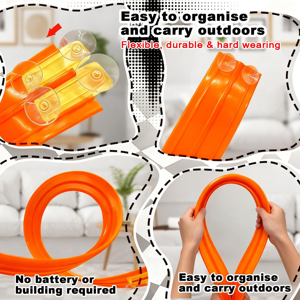 YHJZ roll-up storage keeps the track flat for quick setup next time