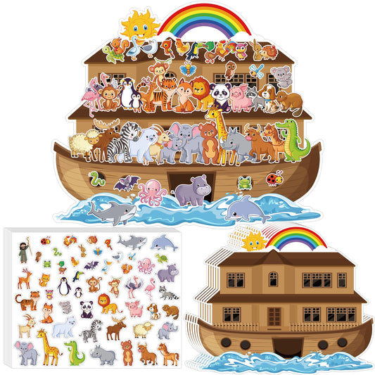 YHNTGB Noah's Ark background for kids' crafts and storytelling