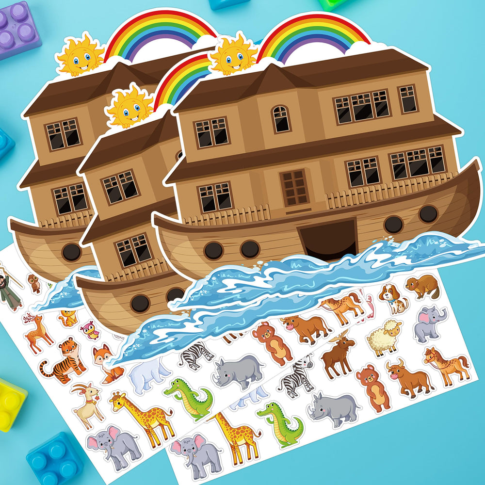 YHNTGB Noah's Ark sticker sheet ready for classroom crafts