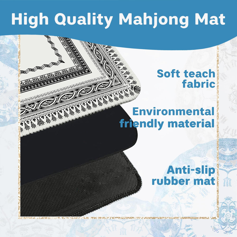 Yhtrg mahjong mat rollable for easy storage after use.