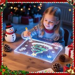 Lumiboard 12x8 acrylic surface offers smooth, glare-free drawing.