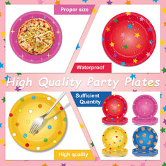 Yiaoyinnz street theme yellow dot plates for cheerful, shareable treats.