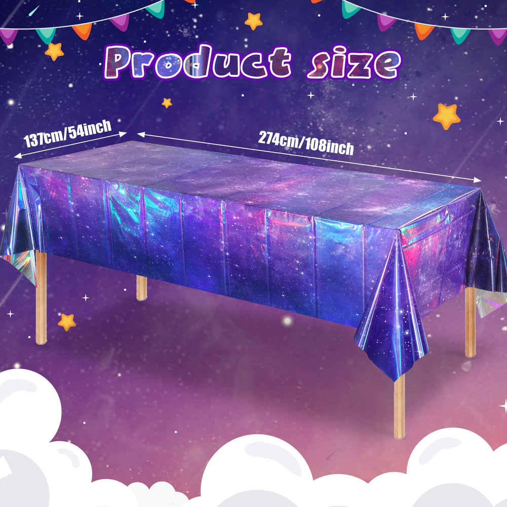 YIDAKO space tablecloth showing shifting colors for starry night celebrations