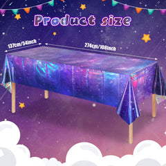 YIDAKO starry sky shimmer tablecloth adds color under lights for photos.