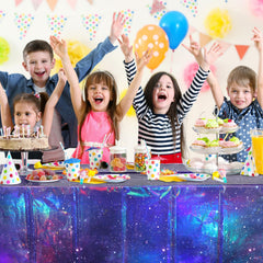 YIDAKO space theme party tablecloth pairs with other decorations.