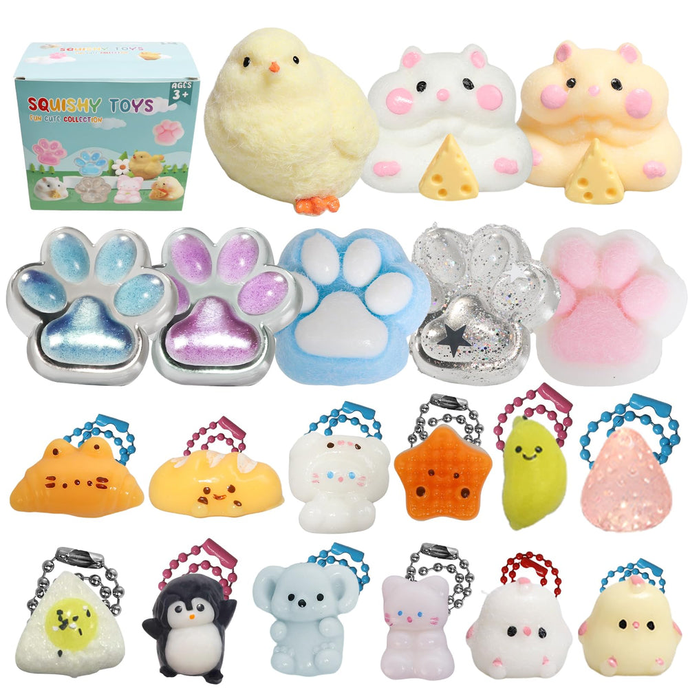 Yidayes Taba squishy pack 20pcs: vibrant assortment for sensory play and gifts