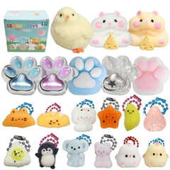 Yidayes Taba squishy pack 20pcs: vibrant assortment for sensory play and gifts