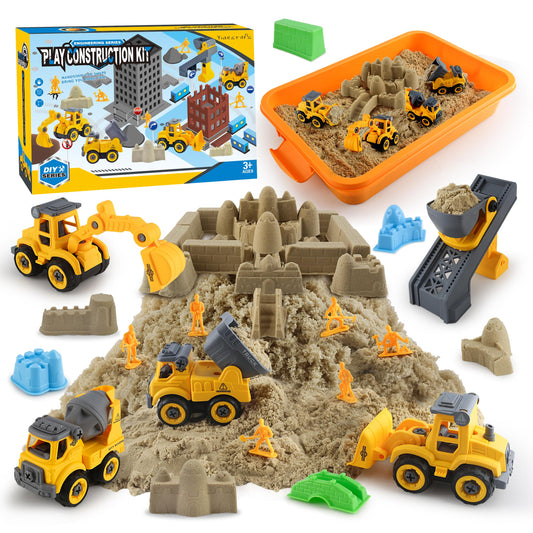 YIDESTARS Construction Sandbox with Lid shows organized storage for creative play