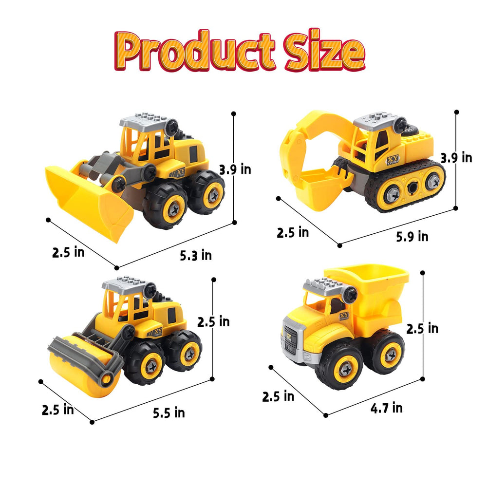 YIDESTARS road roller take-apart play for pretend road-building