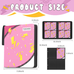 Yifan binder showing 400-card capacity with removable sleeves