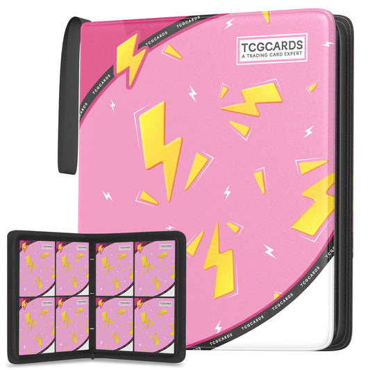 Yifan pink binder front view with four-pocket layout for organization