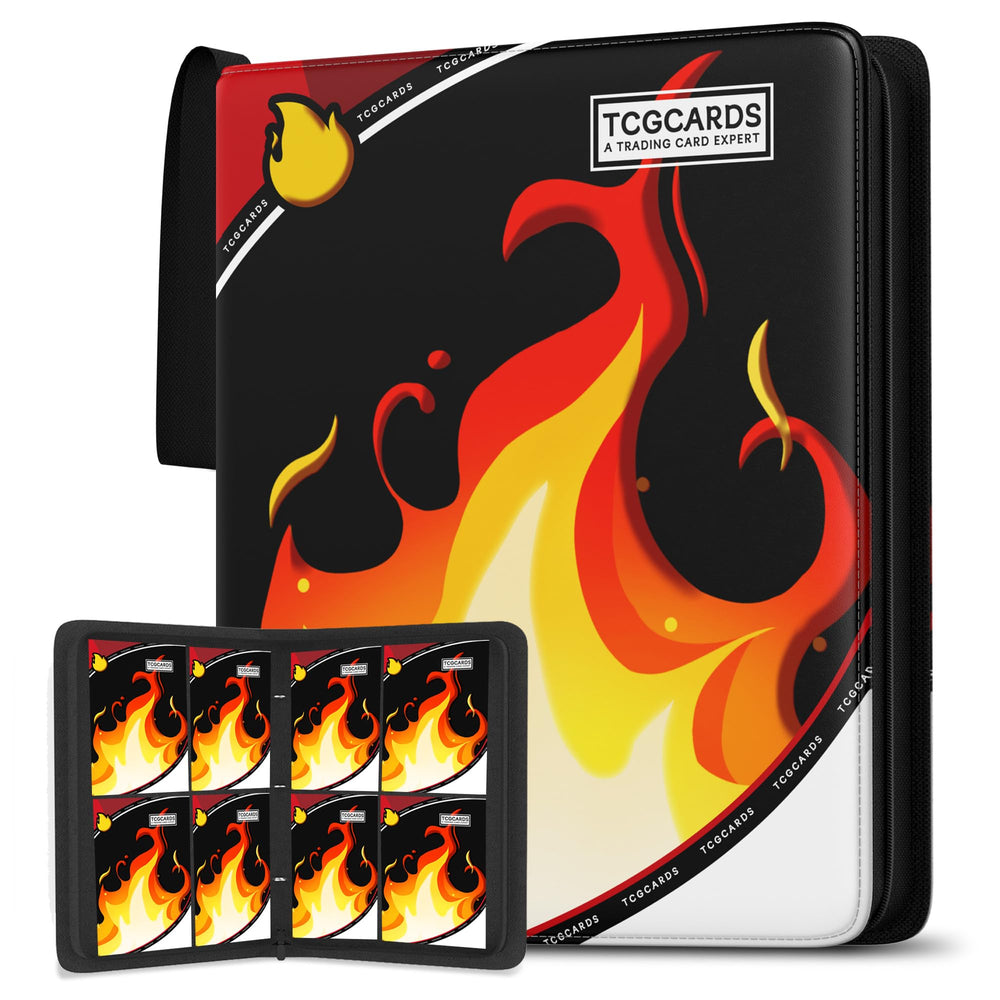 Yifan Trading Card Binder front cover showing durable waterproof PU leather protection