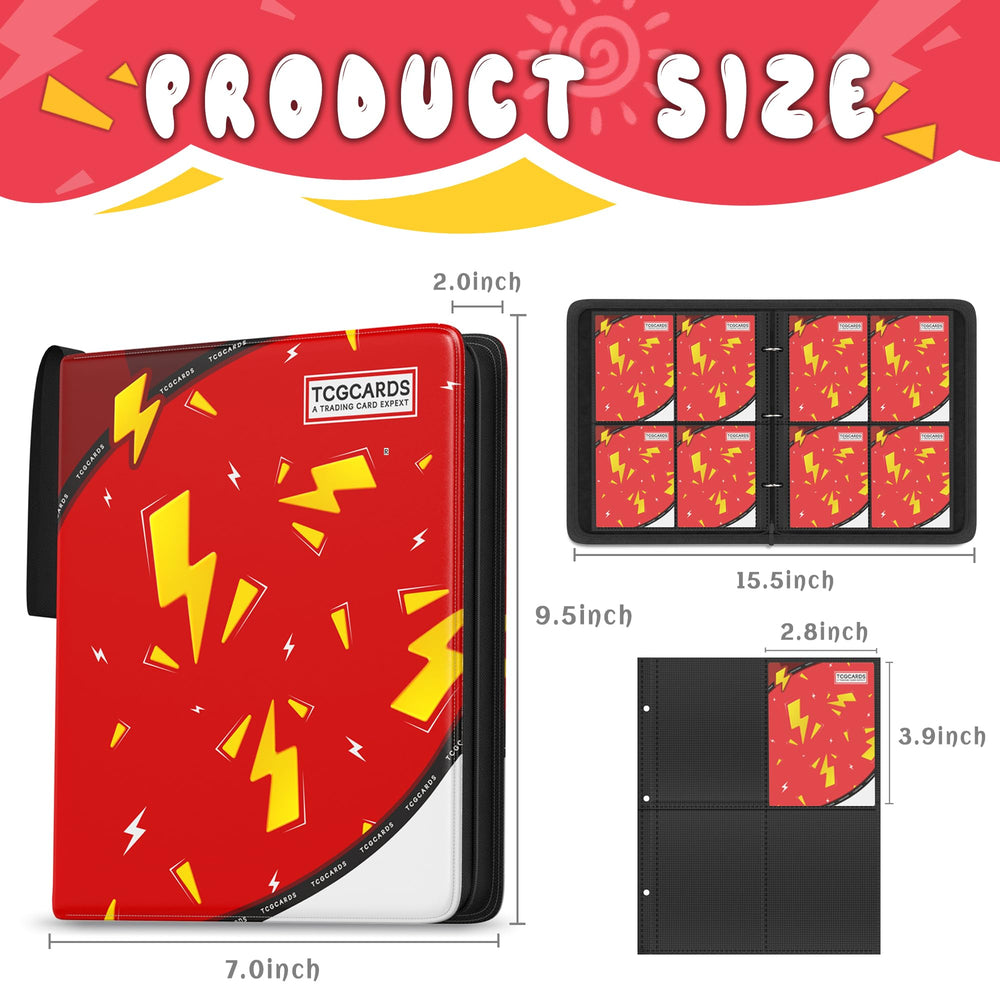 Yifan binder with zipper closure protects cards during travel and storage.