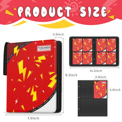 Yifan binder with zipper closure protects cards during travel and storage.